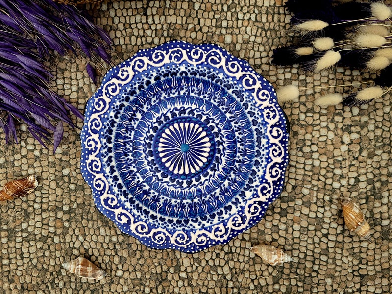 Ayennur Turkish Decorative Plate Handmade Ceramic Ornament for Home&Office Wall Decor - Image 3